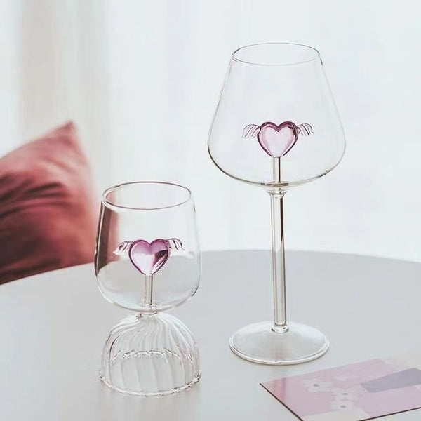 Heart Shaped Wine Glass