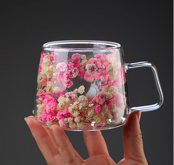 Pressed Real Dried Flower cup